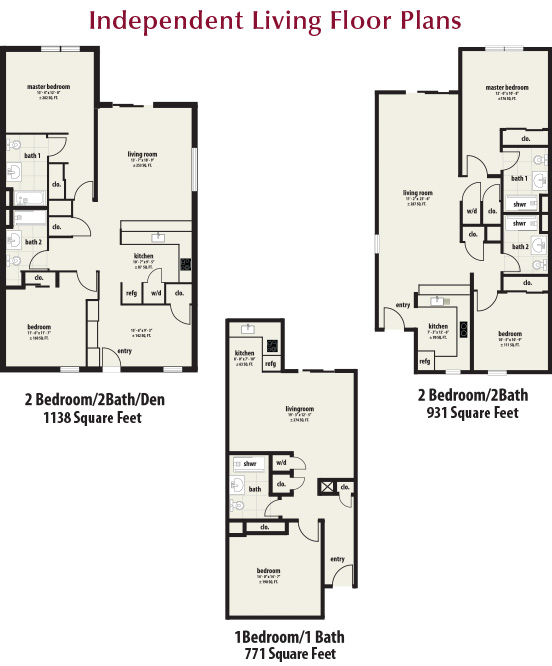 Independent Living Floorplans